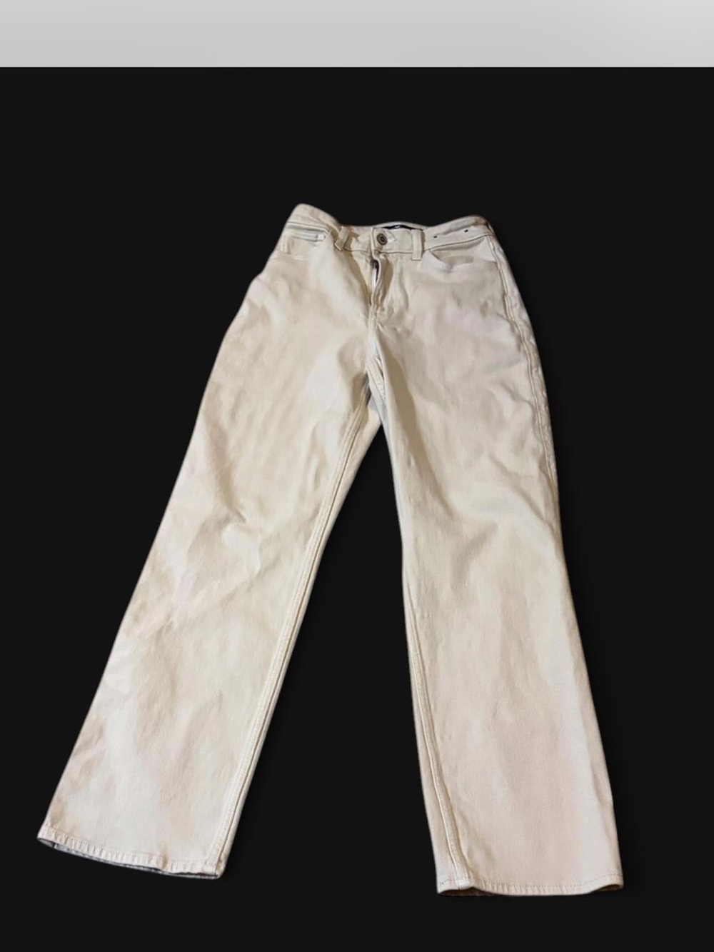 Hollister Women's Cream dad Jeans